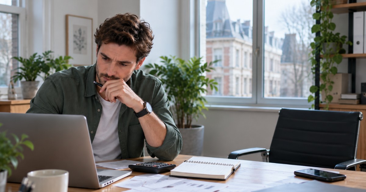 Ondernemer rekent de loonkost van zijn eerste werknemer uit aan zijn bureau