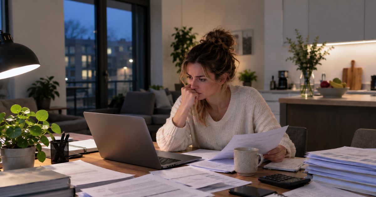 Starter zit 's avonds thuis overweldigd tussen de loonadministratie